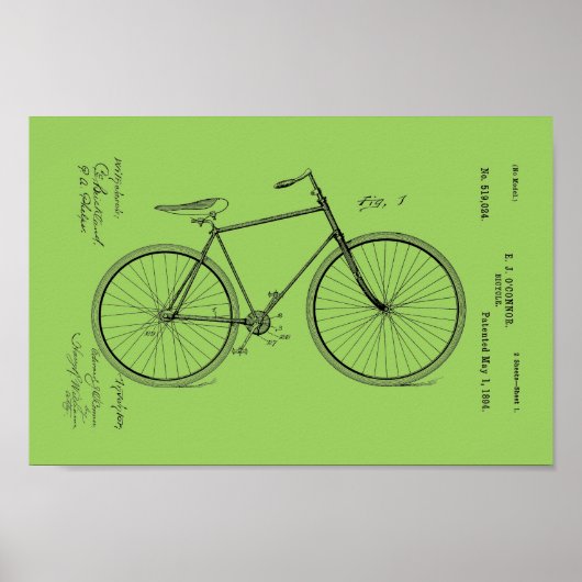 1894  afdrukken van fietspatronen aanpassen poster (Voorkant)