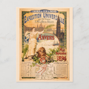 1894 Antwerpse Wereldtentoonstelling Briefkaart