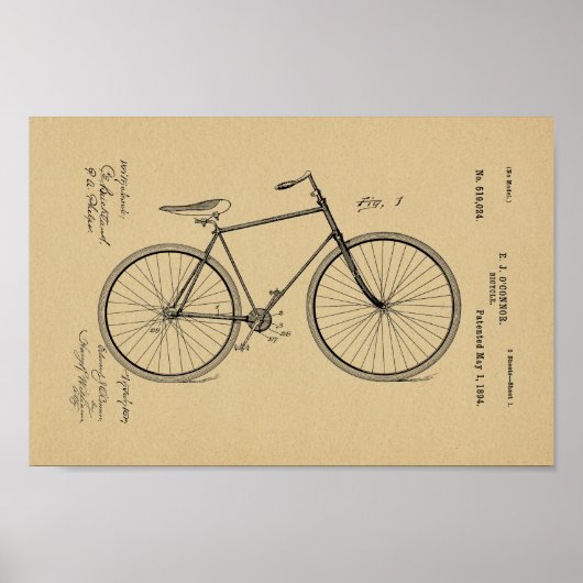 1894  brochure met fietspatroon poster (Voorkant)