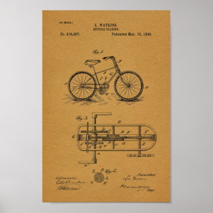 1894 brochure met wieltjes, kunst met wieltjes poster