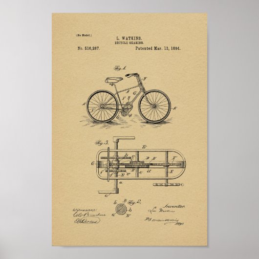 1894  brochure met wieltjes, kunst met wieltjes poster (Voorkant)