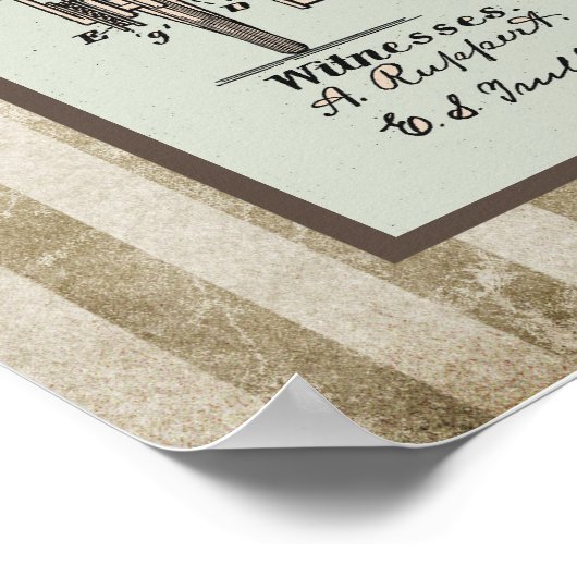  1894 Carr Bicycle Patent Poster (Hoek)