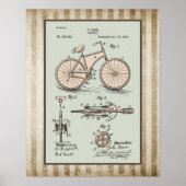  1894 Carr Bicycle Patent Poster (Voorkant)