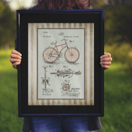 1894 Carr Bicycle Patent Poster