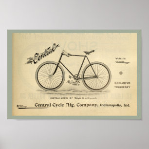 1894 Centraal fietsenwiel en kunstwerk Poster