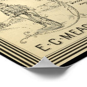 1894  demon-fiets en kunstafdrukken poster (Hoek)