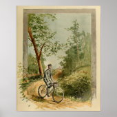1894 fietsenpad, kleurenafdrukken en kunstafdrukk poster (Voorkant)