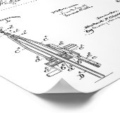 1894 Fietsontwerp voor tandwielaandrijving Kunstaf Poster (Hoek)
