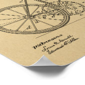 1894 Fietsontwerp voor tandwielaandrijving Kunstaf Poster (Hoek)