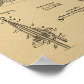 1894 Fietsontwerp voor tandwielaandrijving Kunstaf Poster (Hoek)