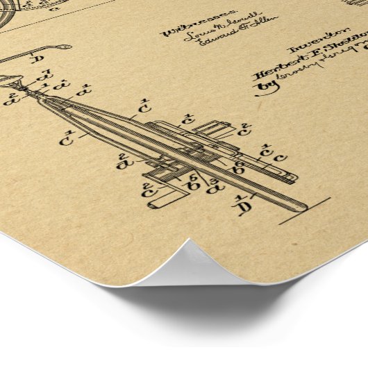 1894 Fietsontwerp voor tandwielaandrijving Kunstaf Poster (Hoek)