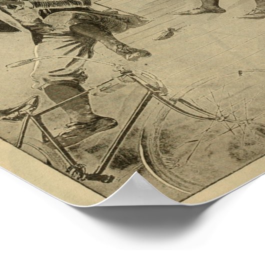 1894 Gentleman-fiets en kunstdrukken Poster (Hoek)