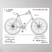 1894 Kettingloze diskettestation - Fietspatroon af Poster (Voorkant)