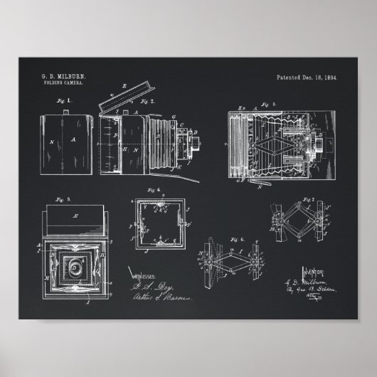 1894 Kunsttekenafdrukken voor vouwcamera Poster (Voorkant)