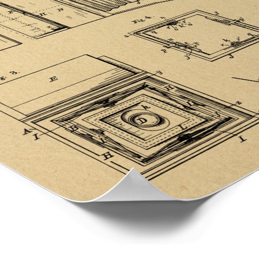 1894 Kunsttekenafdrukken voor vouwcamera Poster (Hoek)