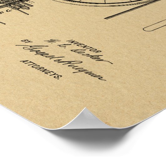 1894 Lever — Speciaal afdrukken voor fietspatronen Poster (Hoek)