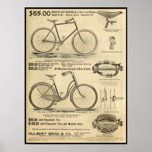1894 Majestic Light Roadster Bicycle en Art Poster