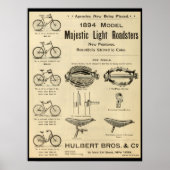 1894 Majestic Light Roadsters Bicycle en Poster (Voorkant)