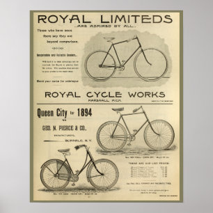 1894 Royal Cycle Works Bicycle en Art Poster