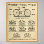 1894 Western wielwielrennen fietsen en Poster (Voorkant)