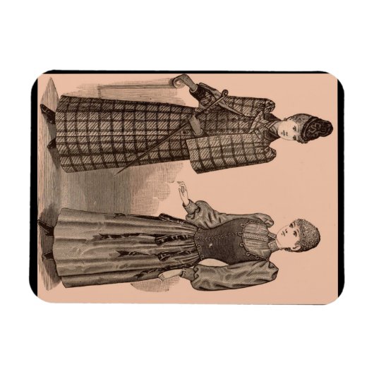 1895 Afdrukdamesjas en -jurk Magneet (Horizontaal)