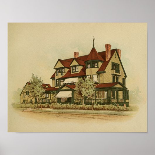  1895 artistieke verfkleurenafdrukken in huis poster (Voorkant)