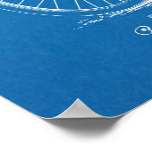 1895  blauwdruk voor fietspatronen afdrukken poster (Hoek)