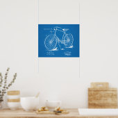 1895  blauwdruk voor fietspatronen afdrukken poster (Keuken)