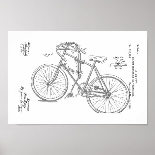1895  brochure met fietspatroon poster (Voorkant)