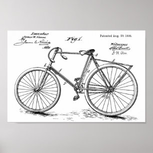 1895  brochure over fietspatroon — Kunstafdrukken Poster