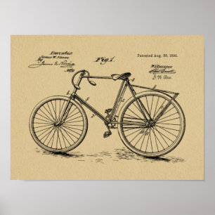 1895  brochure over fietspatroon — Kunstafdrukken Poster