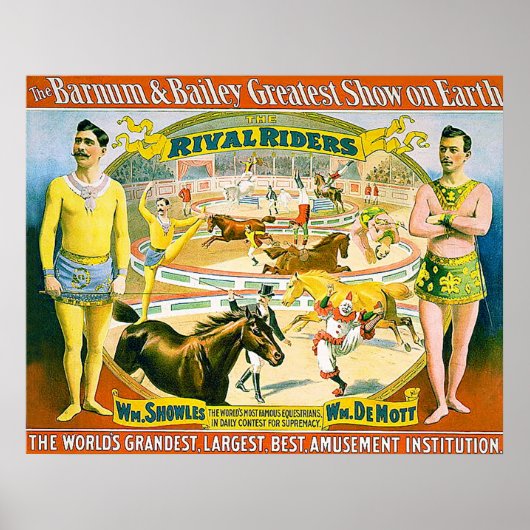 1895 ~ Circus Poster. Poster (Voorkant)
