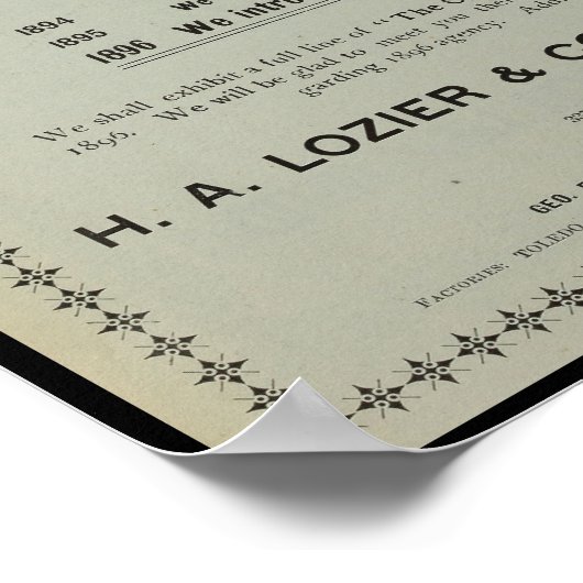 1895  fietsenmagazijn en kunstwerk Poster (Hoek)