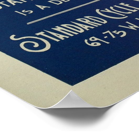 1895  fietsenmagazijn en kunstwerk Poster (Hoek)