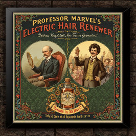 1895  Hair Renewer Square AD Poster