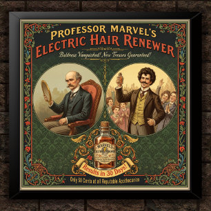 1895 Hair Renewer Square AD Poster