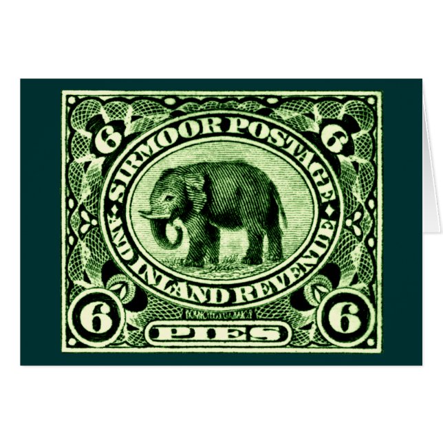 1895 Indiase prinselijke Staten olifant (Voorkant Horizontaal)