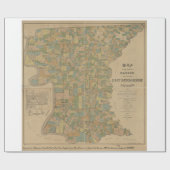 1895 Kaart van de parochie van East Baton Rouge, L Cadeaupapier (Vlak)