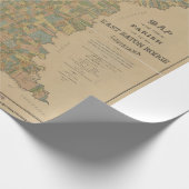 1895 Kaart van de parochie van East Baton Rouge, L Cadeaupapier (Hoek)