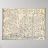 1895 Kaart van Detroit Poster (Voorkant)
