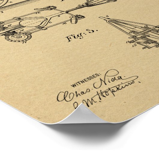 1895 Kunstafdrukken zonder wirwar van fietsen Poster (Hoek)