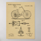 1895 Kunstafdrukken zonder wirwar van fietsen Poster (Voorkant)