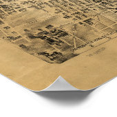 1895 Newark, NJ Birds Eye Uitzicht Panoramic Map Poster (Hoek)