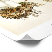  1895 paddenstoelen Bruin Witte Kunst Afdrukken Poster (Hoek)