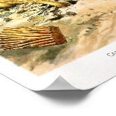 1895 paddenstoelen met bruin geel kunstwerk poster (Hoek)