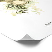 1895 paddenstoelen Morchella Art afdrukken Poster (Hoek)