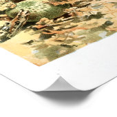 1895 paddenstoelen Russula Brown Art afdrukken Poster (Hoek)