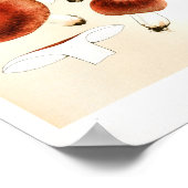  1895 paddenstoelen Russula Red Art afdrukken Poster (Hoek)