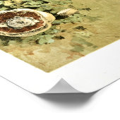  1895 paddenstoelen White Brown Art-afdrukken Poster (Hoek)