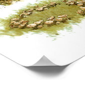  1895 paddenstoelen White Brown Art-afdrukken Poster (Hoek)